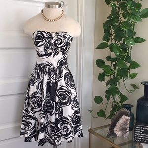 White + Black cocktail dress (removable straps)